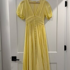 Fortunate One Busy Bee Maxi Dress Yellow NWOT